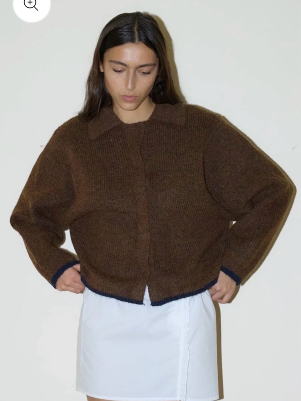 Deiji Studios One Button Knit in Tawny, size S/M